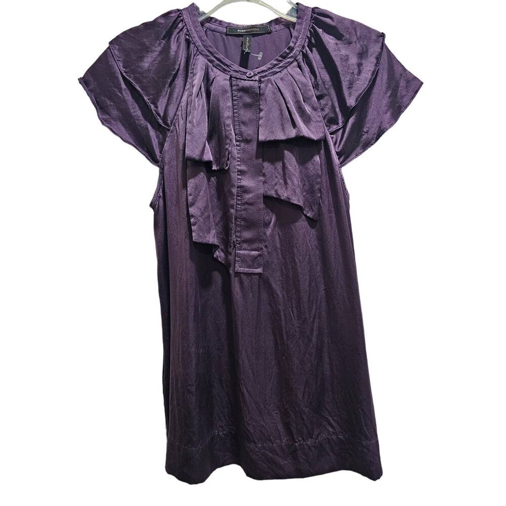 BCBCGMaxazria Top Blouse SIZE Medium PURPLE